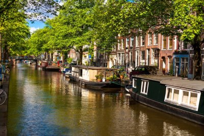 Amsterdam cycling canal